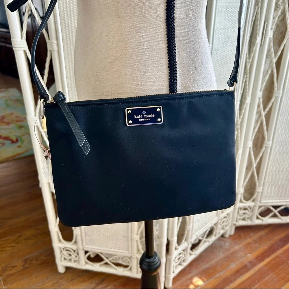 kate spade Crossbody Bag Black Nylon Wilson Road Madelyne New With Tags